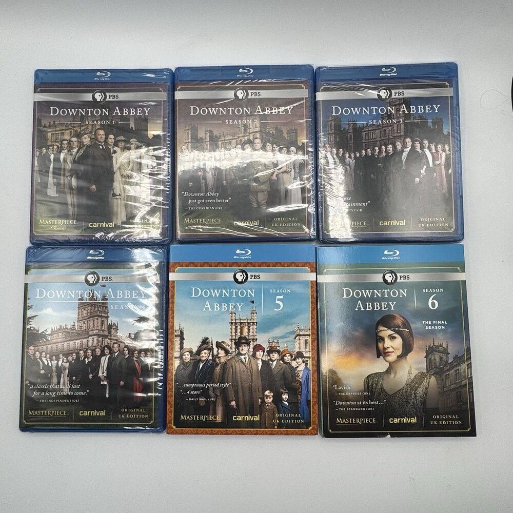 Downton Abbey Complete Series Blu-ray Collection US Edition PBS Seasons 1-6 NEW